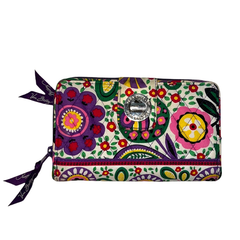 Vera Bradley Turn Lock Wallet Retired Viva la Vera